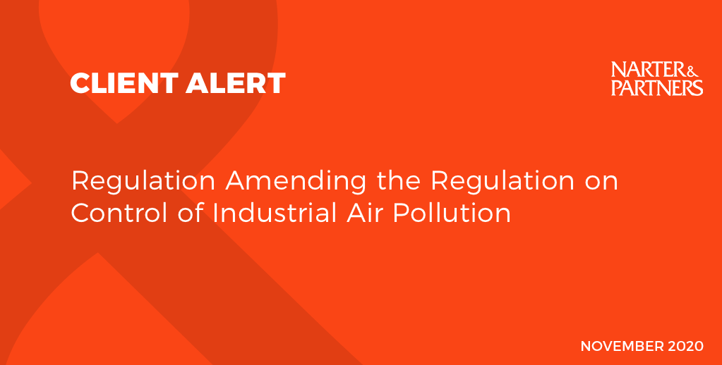 Regulation Amending the Regulation on Control of Industrial Air Pollution